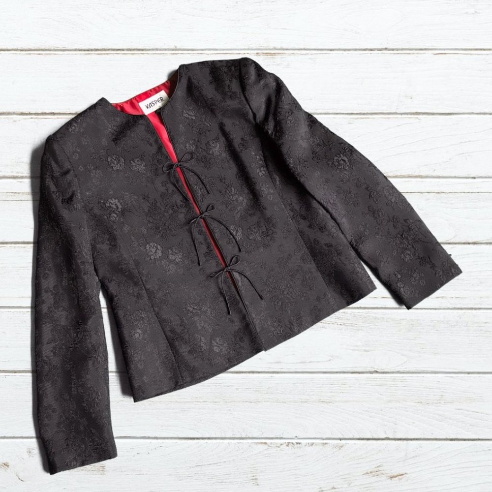 Kasper Black Long Sleeve Evening Jacket (New)
